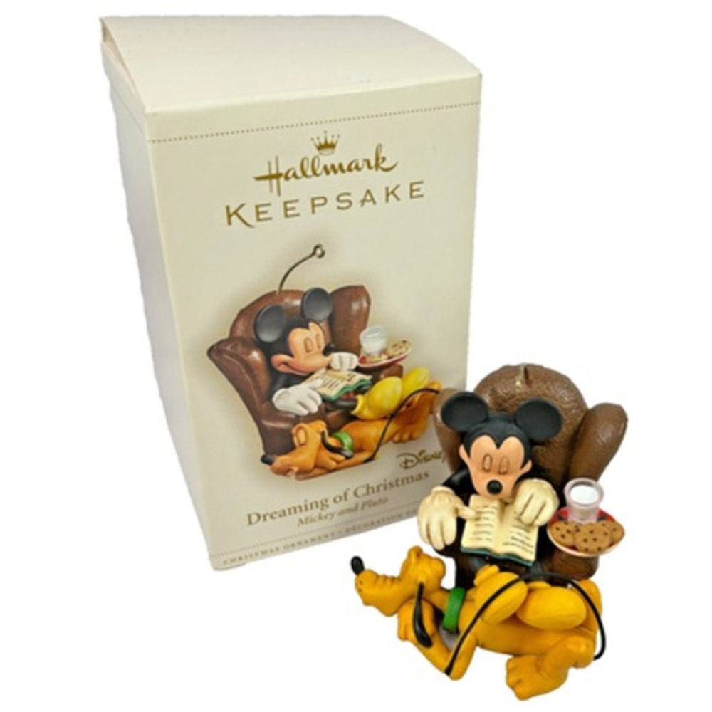 Hallmark DREAMING OF CHRISTMAS 2006 Keepsake Ornament Disney Mickey and Pluto
